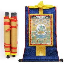 탱화 티벳 천주 석가모니 경면주사 thangka 표구사 탱화 불화 달마도 참선 불교미술 도매 불교 용품 - 120cm 대형 불교 예술 실크 padmasambhava 부처 5, 65x48cm, 03