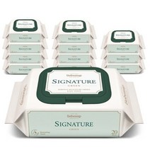 베베숲 시그니처 그린 유아물티슈, 5개, 20매입