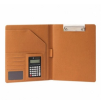 트리 에쉬 클립 레포트화일 + 12자리 계산기, 골드브라운, 7세트