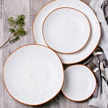 덴도 도자기 빈티지 전통 한식 돈까스 카레 파스타 샐러드 부침개 전 원형 접시 그릇, 04-덴도 빈티지 원형접시 30.5cm