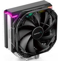 DeepCool AS500 CPU 에어 쿨러 범용 RAM 높이 호환성 140mm PWM 팬 A-RGB 탑 커버 Intel CoreAMD Ryzen CPU용 5개의 히트 파이프 설계