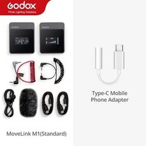 유튜브용 캠코더 Godox-morelink M1 M2 2.4GHz 무선 라발리에 마이크 DSLR 카메라 캠코더 스마트폰 유튜, 04 MoveLink M1 Kit 2