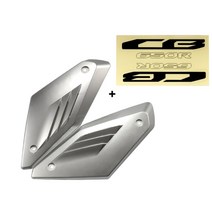 오토바이 튜닝 레이싱엔진 가스켓혼다 cb650r 2019 2020 2021 흡기 파이프 보호 쉘 용 프레임 사이드 패널 가드 커버 쉘 프로텍터, 광택 실버