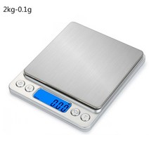 됫박 전기식지시 이유식 윗접시 저울 . . 고정밀 보석 전자 그램 무게 균형, 2kg-0.1g