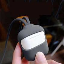 클라옥 에어팟 이어캡 후크 분실방지 홀더, 그레이, 에어팟 케이스 목걸이