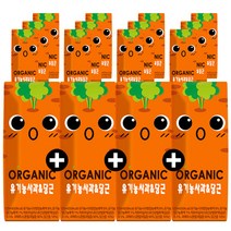 오가닉 크니쁘니 사과 & 당근 주스 125ml, 사과&당근, 16개