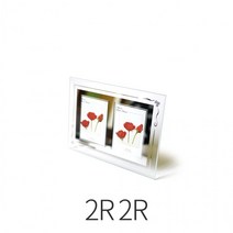 국산 크리스탈 2단액자(2R+2R) 유리액자 사진액자, 상세페이지 참조, 상세페이지 참조