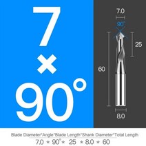 스폿 드릴 60 90 120 0.5-20mm 밀링 스텁 시작 위치 센터 비트 CNC 라우터 커터 초경 엔드 밀, For Steel, D7XR90XD8X60L