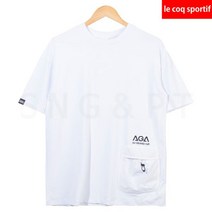 르꼬끄 스포르티브 르꼬끄 포켓포인트 루즈핏 반팔티 화이트 QM323GRS71