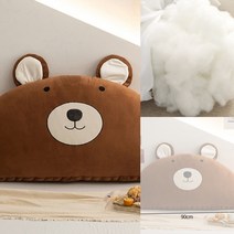 곰돌이 등받이 쿠션(브라운) 90CM 허리디스크등받이 척추교정쿠션 허리통증쿠션