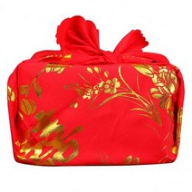 동대문보자기 웨딩 용품 웨딩 웨딩 패키지 신부 지참금 레드 신부 지참금 레드 패키지 포장지 색동보자기, 6.  블루밍 리치 술(자수 보자기 2장) / a94