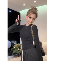 가을 솔리드 베이직 와이드 레깅스 긴팔 티셔츠
