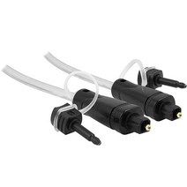 GE 프로 1.8m(6피트) 디지털 광섬유 오디오 토스링크 케이블 미니 토스링크 어댑터 포함 고급 스트리밍 장치 서라운드 사운드 블루레이 DVD DVR 사운드 바 등, 6 Feet