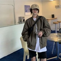 과잠 항공점퍼 간절기 아우터 Deeptown 여성용 빈티지 봄버 재킷 오버사이즈 스트리트웨어 에비에이터 2000 년대 미학적 패션 코트