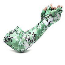 1 쌍 냉각 슬리브 미끄럼 방지 실리콘 태양 그림자 슬리브 야외 스포츠 실행 하이킹 낚시 보호대 팔 커버 남성, 유형6, 위장 녹색