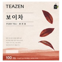 티젠 보이차 티백 100T 1통 중국 보이차 100% 티백, 100개입, 0.7g