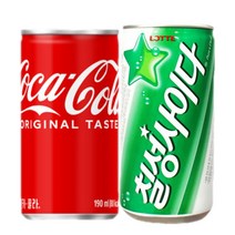 코카콜라 190ml(15개) + 칠성사이다 190ml(15개) = 30개(업소용) 탄산음료, 상세페이지 참조
