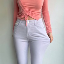 여자 하비 키작녀 허리 히든 밴딩 스키니진 화이트 진 백바지 청바지 맛집 (714)