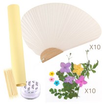 압화 조개부채(대) 10개 만들기세트 접착한지 K322 DIY 한지 미술 공예 재료