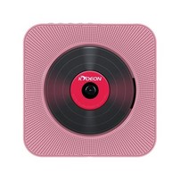 벽걸이 휴대용 CD 플레이어 벽 장착형 블루투스 cd 무선 hifi pull, 핑크 플러그