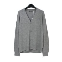 [아크네 스튜디오] 페이스 패치 울 가디건 C60038 990 GREY MELANGE [A