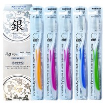 99.9% 살균항균효과 은나노 파워플러스 이중미세모 칫솔 5p, 5개