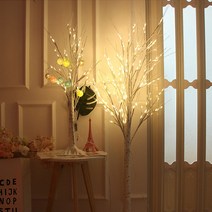 LED 겨울나무 트리나무 스탠드형 무드등 카페감성 까페조명 선물 LED자작나무, [단색]