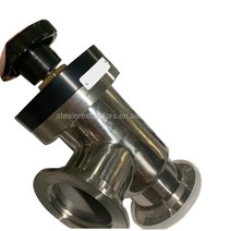 니들 밸브 벨브 DC24V Pneumatic Control High Vacuum Stainless Seat Steel KF40 Type Angle Valve 304, 한개옵션0