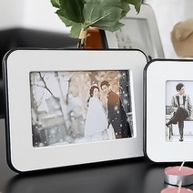 2호 라인 스냅 액자 4x6 사진액자 인테리어액자 포인트액자 인테리어소품 가족사진 웨딩 탁상용 돌사진, 오렌지