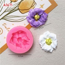 13 스타일 미니 소형 꽃 해바라기 장미 연꽃 실리콘 금형 DIY 퐁당 케이크 베이킹 초콜릿 설탕 도구 폴리머 클레이 만들기, [13] A1671