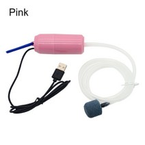 낚시기포기 기포발생기 어항산소발생기 휴대기포기 USB 수족관 공기 펌프 공기 돌과 실리콘 튜브 수족관 낚시를 에너지 절약 산소 펌프, [04] pink