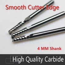SHK 나선형 비트 목재 절단 1 플루트 도구 3.175-4mm 카바이드 조각 커터 CNC 밀링 MDF 아크릴 PVC 개, 10 1LX4 12