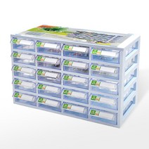 알파 고정형 멀티부품함 330 x 160 x 215 mm DS-508, 백색, 20단