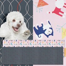 애견매트 대 고양이 바닥쿠션 강아지 애완견 카페트, 애견매트 퍼피핑크 대 (500x144cm)