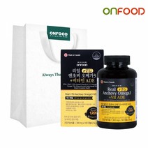 [온푸드] 리얼 알티지 오메가3 비타민ADE 1병 6개월분 쇼핑백, 단품, 단품