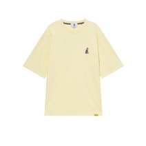 22SS [패딩턴] 옐로우 데님셔츠베어자수 반팔 크루넥 HZTS2B756Y1