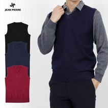 제로골프 JEAN PIERRE 쟌피엘 남성 무지 울 니트조끼 Model No_J2-1E006