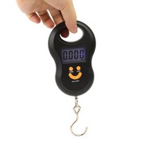 휴대용 계근 무게측정 업소용 미니 메다는 후크 주방 낙시 LCD 매달림저울, 기본