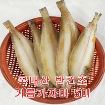 국내산 반건조 기름가자미/물가자미/미주구리 3미~5미, 5미(머리 내장O)