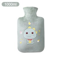 핫팩2000ml Hot Water Bottle Bag for Girls Plush Shoulder Hand Warmer Heat Pack Belly Instant Winter, 05 1000ml-green