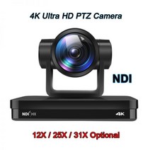 블랙 4K NDI PTZ Poe 카메라 12X 25X 31X 광학 줌 HDMI/SDI/USB/IP 라이브 스트리밍 비디오 최대 4K60fps 교회용 저지연, 01.12X with NDI