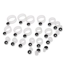 22 조각 실리콘 및 세라믹 낚싯대 가이드 수리 키트로드 링, 화이트, 설명, 실리콘 세라믹