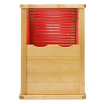 1인용 원적외선 세라믹히터 솔송나무 무릎사우나기 FS-001, L 46cm x W 43cm x H 71cm, 캐나다산 솔송나무(Hemlock), 발과 무릎을 찜질하는 원적외선 세라믹 히터