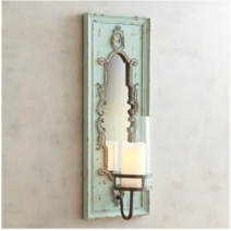 [해외직구]엔틱 벽 거울 촛대 빈티지 원목 벽걸이 캔들대