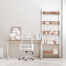 올리버 철제 책상 기획전 7colors, 1600x800/크림버치+화이트