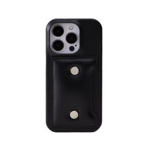 CIRCLE PADDING iPHONE 14 CARD CASE - BLACK