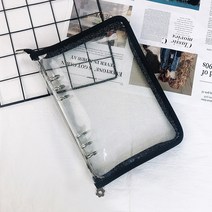 A5 6공 바인더 커버 글리터 지퍼형 포카바인더, 4. 블루