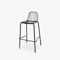 디자인 1117 메탈 하이 바체어, 블랙