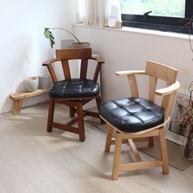 [파스텔우드] 에스원 원목 회전의자 카페의자 커피숍의자 디자인의자 인테리어의자, 네추럴