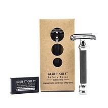 Parker 파커 76R 버터플라이 오픈 더블 에지 안전 면도기 5 프리미엄 블레이드